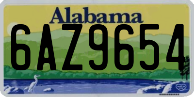 AL license plate 6AZ9654