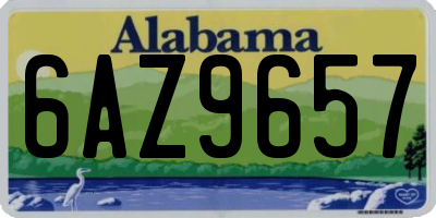 AL license plate 6AZ9657