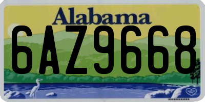 AL license plate 6AZ9668