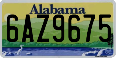 AL license plate 6AZ9675