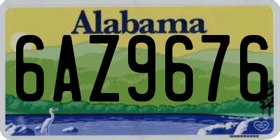 AL license plate 6AZ9676