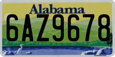 AL license plate 6AZ9678