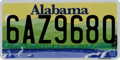 AL license plate 6AZ9680