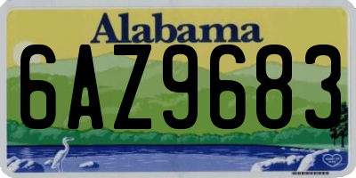 AL license plate 6AZ9683