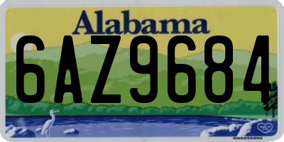 AL license plate 6AZ9684