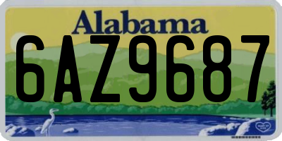 AL license plate 6AZ9687