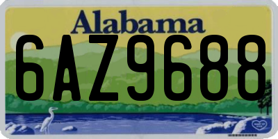 AL license plate 6AZ9688