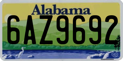 AL license plate 6AZ9692