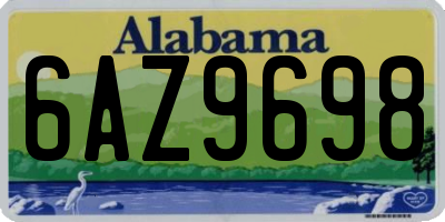 AL license plate 6AZ9698