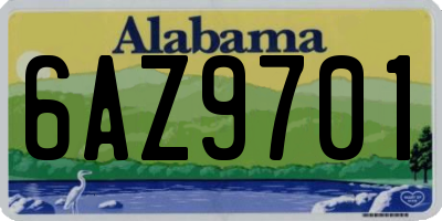 AL license plate 6AZ9701