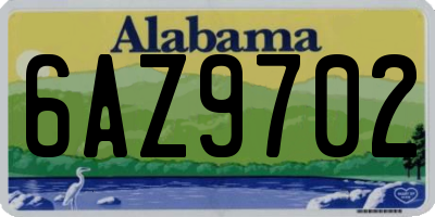 AL license plate 6AZ9702