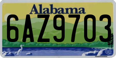 AL license plate 6AZ9703