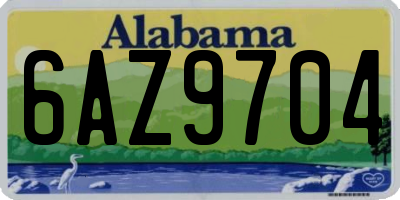 AL license plate 6AZ9704