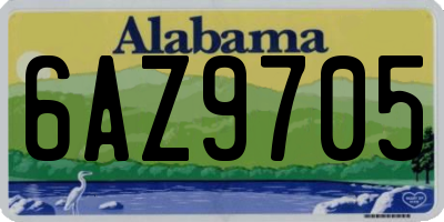 AL license plate 6AZ9705