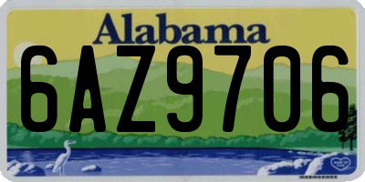 AL license plate 6AZ9706