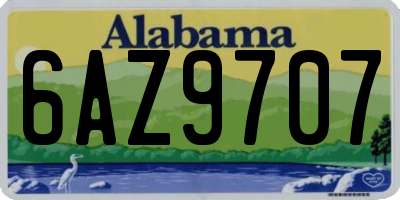 AL license plate 6AZ9707