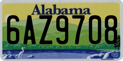 AL license plate 6AZ9708