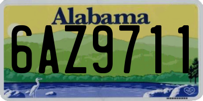 AL license plate 6AZ9711