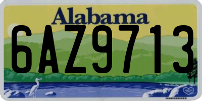 AL license plate 6AZ9713
