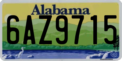 AL license plate 6AZ9715