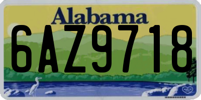 AL license plate 6AZ9718