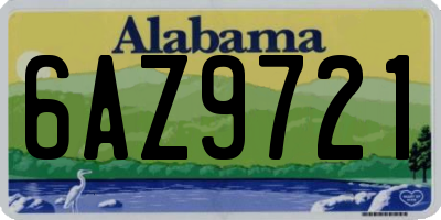 AL license plate 6AZ9721