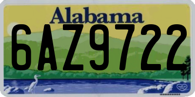 AL license plate 6AZ9722
