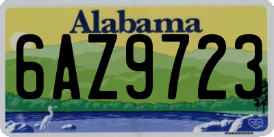 AL license plate 6AZ9723