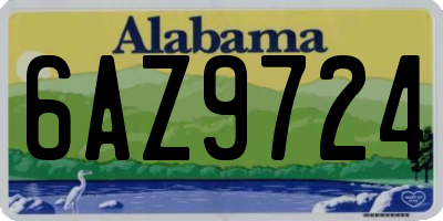 AL license plate 6AZ9724
