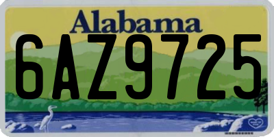 AL license plate 6AZ9725