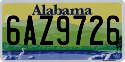 AL license plate 6AZ9726