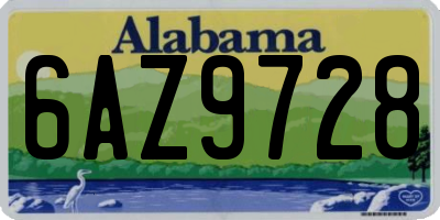 AL license plate 6AZ9728