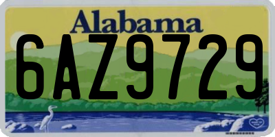 AL license plate 6AZ9729
