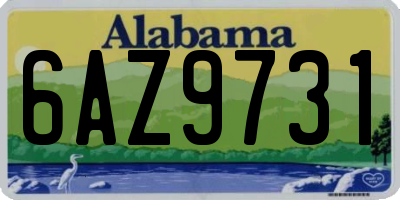 AL license plate 6AZ9731