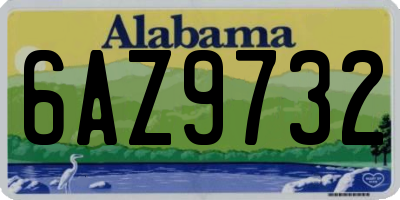 AL license plate 6AZ9732