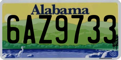 AL license plate 6AZ9733