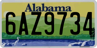 AL license plate 6AZ9734