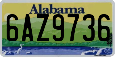 AL license plate 6AZ9736