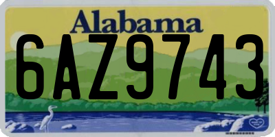 AL license plate 6AZ9743