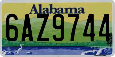AL license plate 6AZ9744