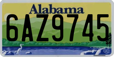 AL license plate 6AZ9745