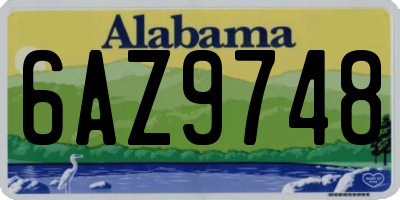 AL license plate 6AZ9748