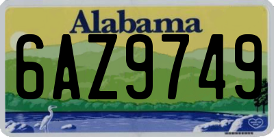 AL license plate 6AZ9749