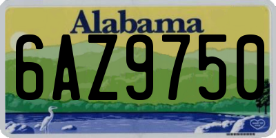 AL license plate 6AZ9750