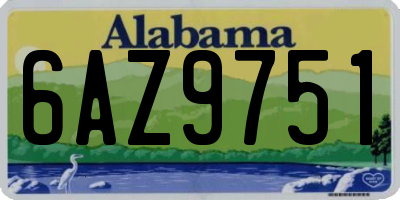 AL license plate 6AZ9751