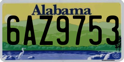 AL license plate 6AZ9753