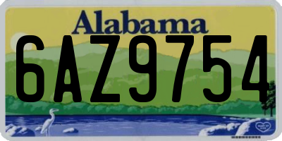 AL license plate 6AZ9754