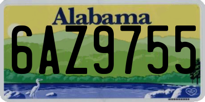 AL license plate 6AZ9755