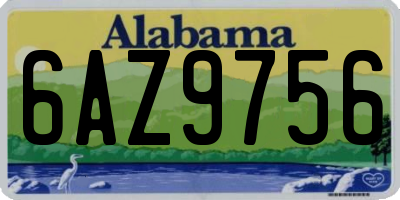 AL license plate 6AZ9756