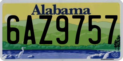 AL license plate 6AZ9757